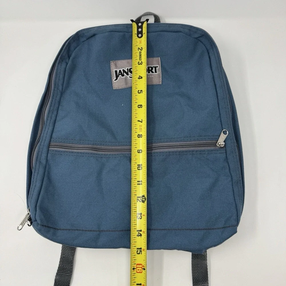 Vintage 90s Jansport Backpack Blue Nylon Made in USA School